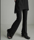 Asymmetric Skirted Flare Pants